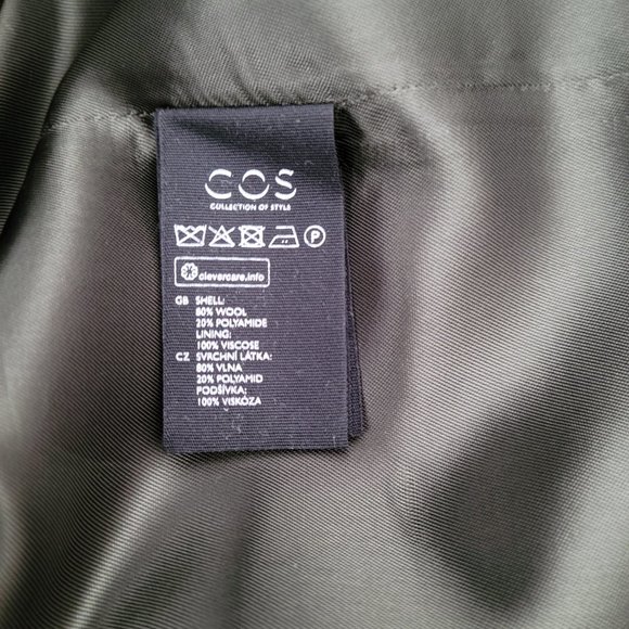 COS Army Green Wool Blend Midi Pencil Skirt - Picture 4 of 4